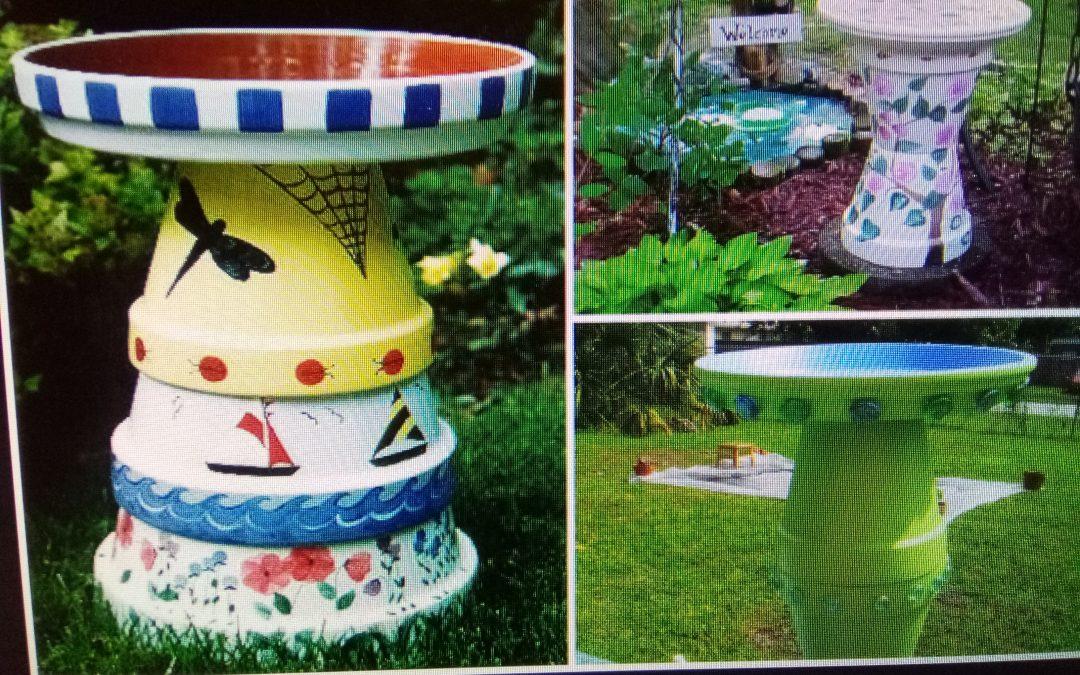 Flower Pot Bird Bath Craft Event at Fortuna Ace!