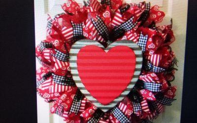 Valentine Wreath Craft Event at Fortuna Ace