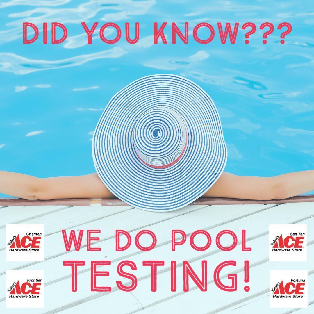 POOL WATER TESTING Kabats Ace