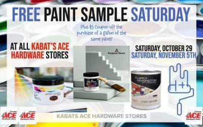 FREE PAINT SAMPLE SATURDAY + A $5 Off COUPON