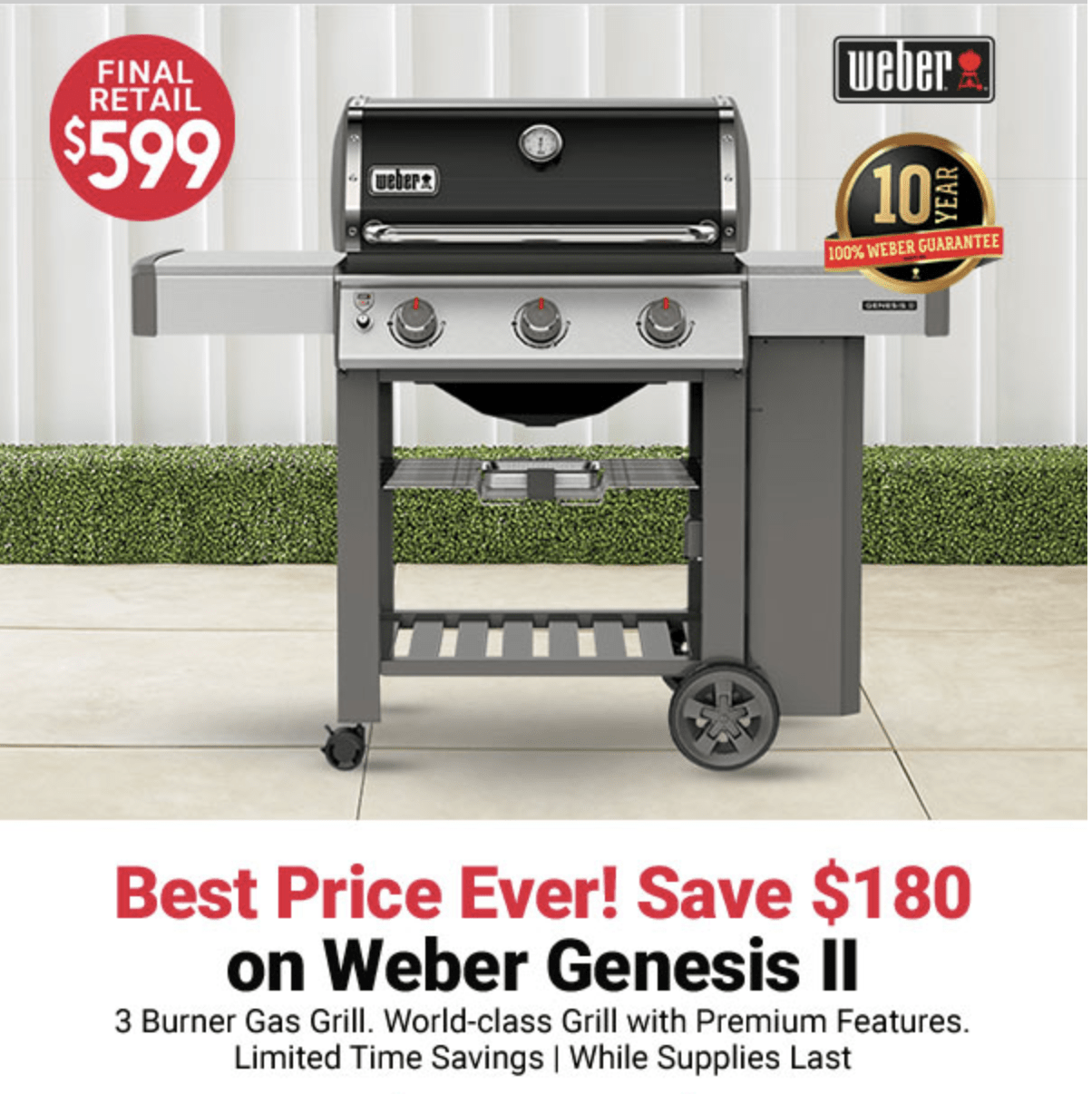SAVE 180 on er II Grills Kabats Ace