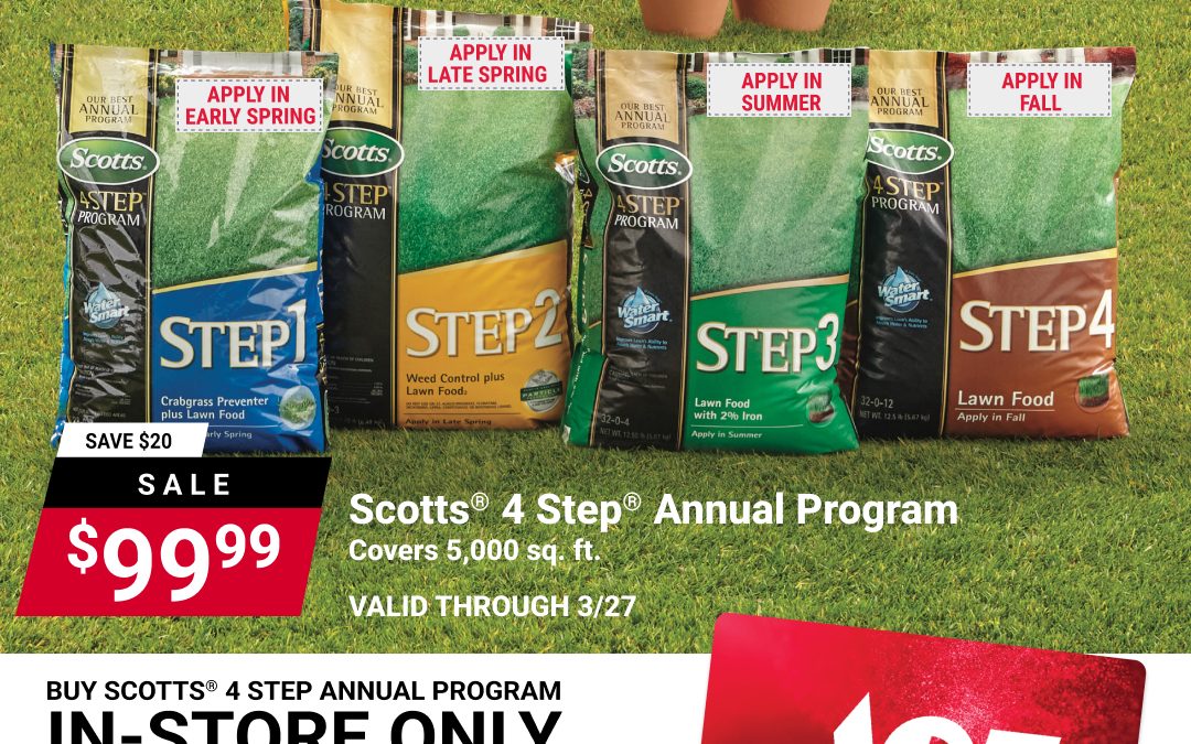 Scotts 4 Step LawnCare Get a FREE $15 Ace Gift Card