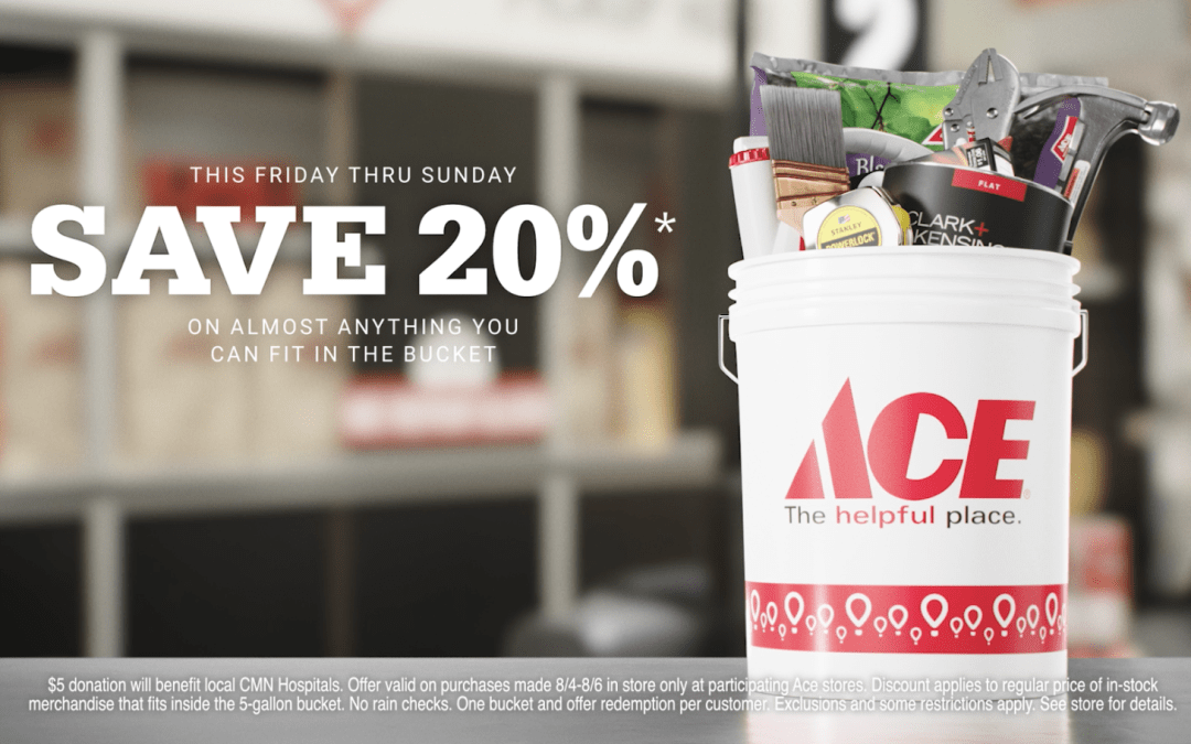 20% Bucket Sale at all Kabat’s Ace Hardware Stores