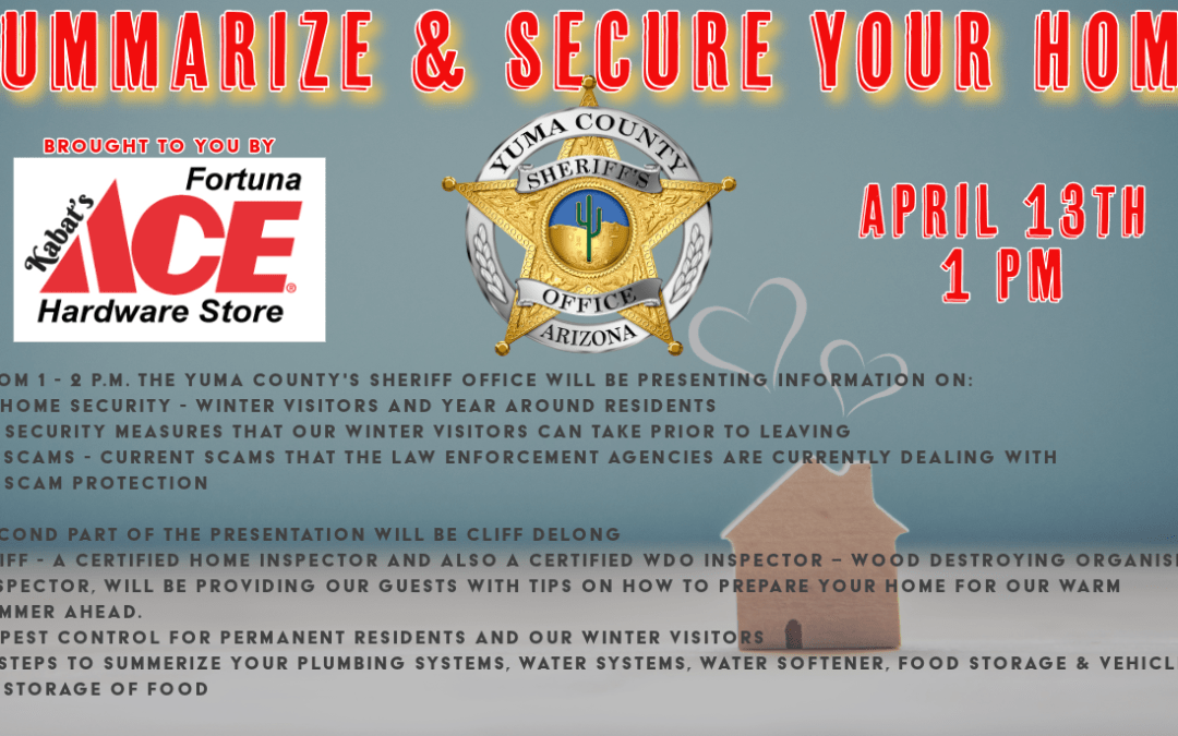 SUMMARIZE & SECURE YOUR HOME