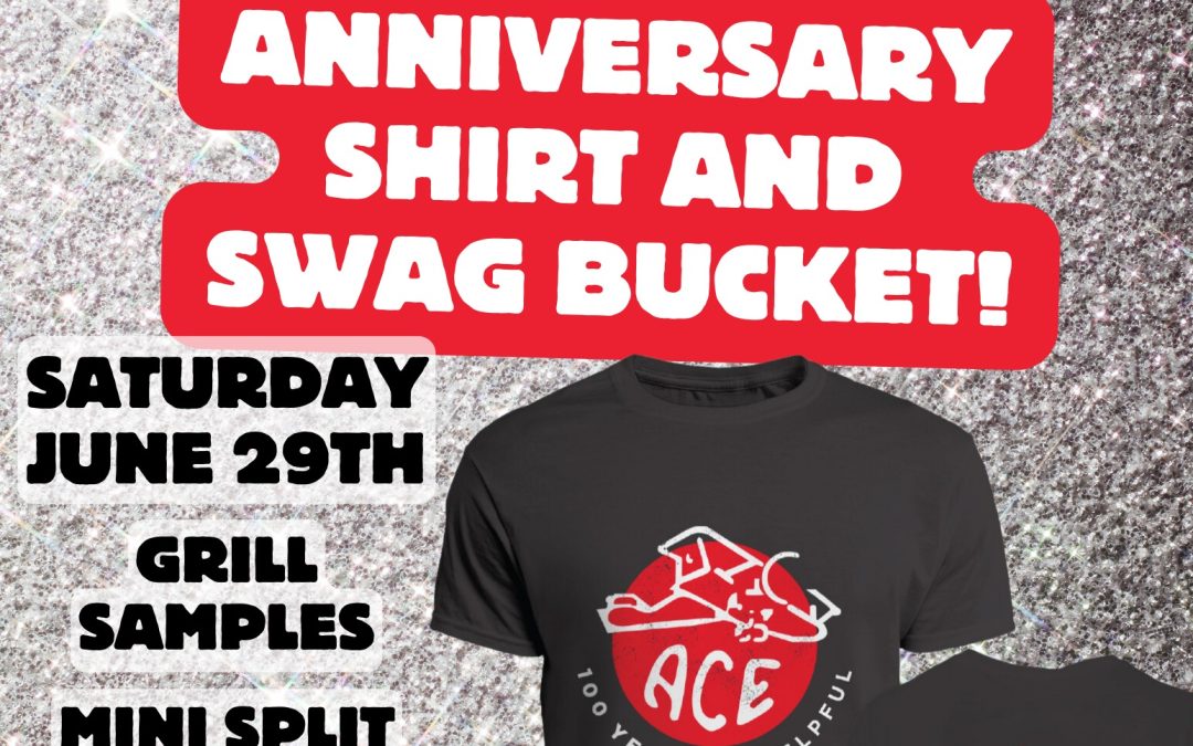 FREE Anniversary Shirt & Swag Bucket – 100 Year Block Party! JUNE 29th ONLY
