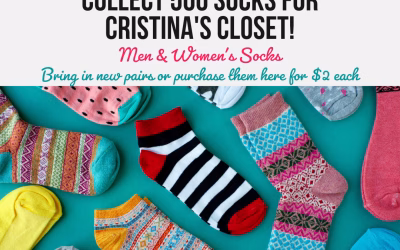SOCK DRIVE FOR CRISTINA’S CLOSET
